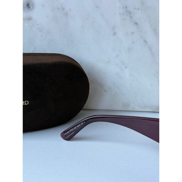 NEW Tom Ford TF921 Jacquetta Burgundy Square Sunglasses $475 - Picture 6 of 6